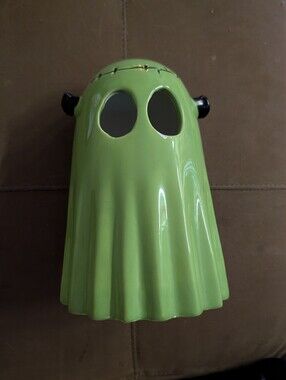Green Ceramic Ghost Figurine